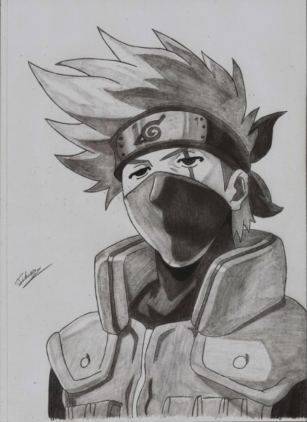 Какаши карандашом