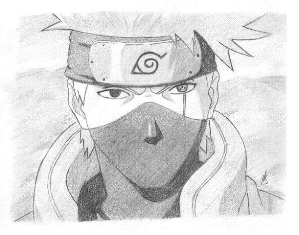 Какаши и Обито для срисовки