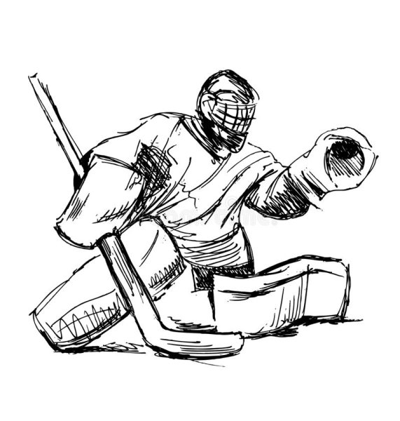 Хоккей раскраска для детей