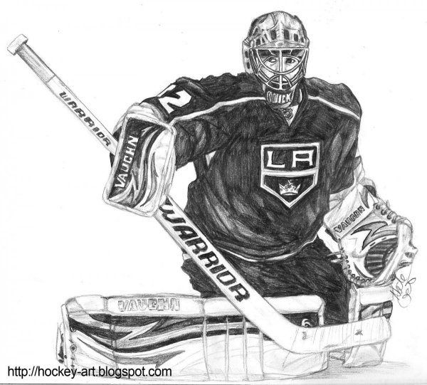 Хоккейный вратарь трафарет