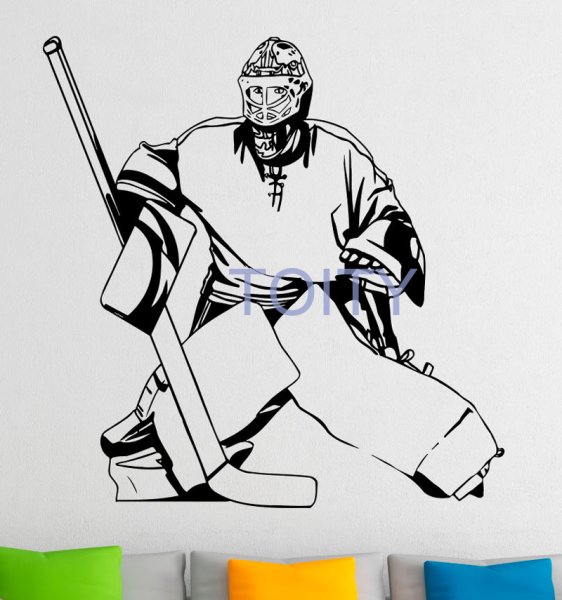 Нарисованный вратарь из хоккея