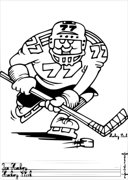 Хокейный рисунок лёгкий