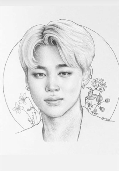 БТС карандашом Чимин