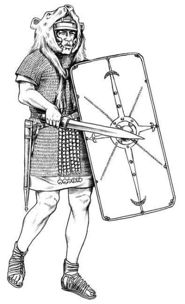 Раскраска Римский воин легионер
