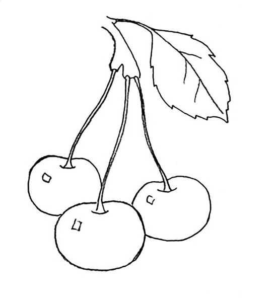 Раскраска ягоды: малина, земляника