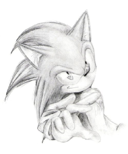 Соник арт карандашом