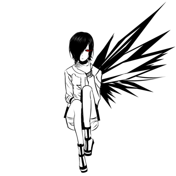 Токийский гуль карандашом