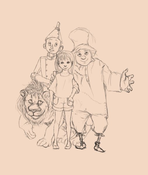 Элли изумрудный город рисунок