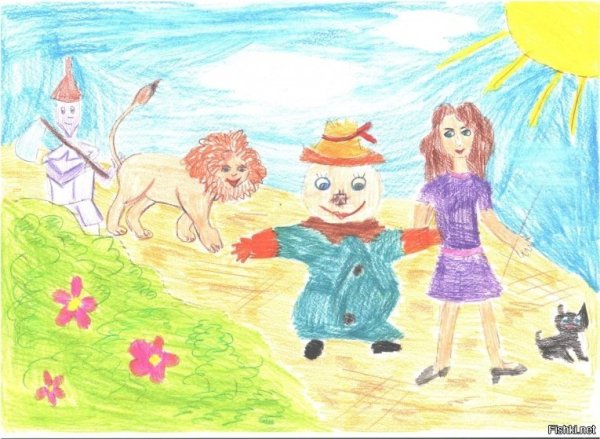 Рисунки к сказке волшебник изумрудного города детские