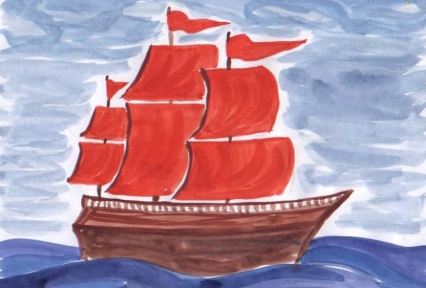 Корабль рисунок карандашом