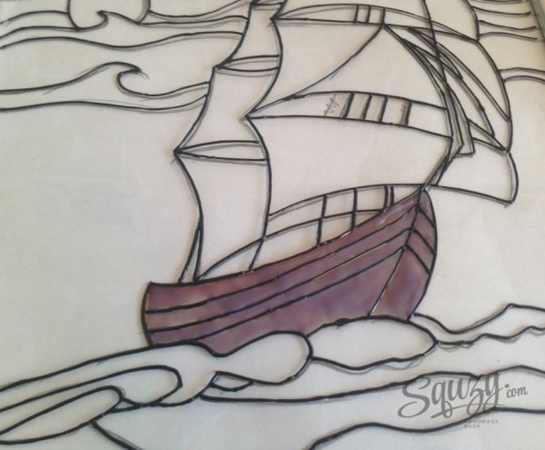 Поэтапное рисование парусника для детей