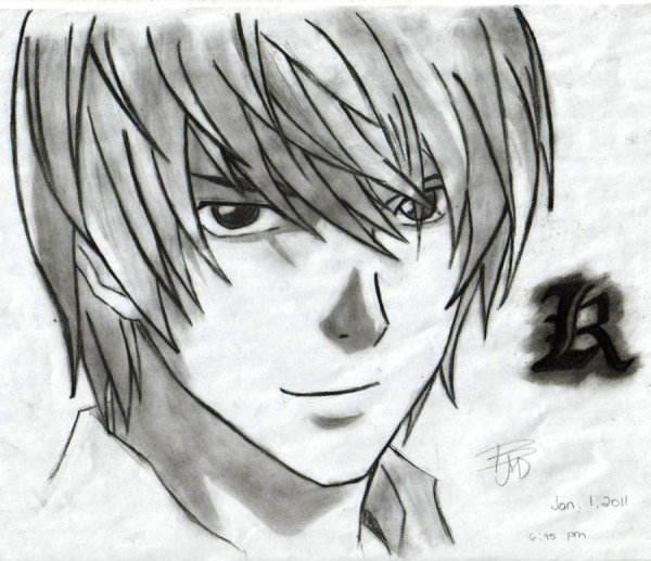 Ягами Лайт для срисовки