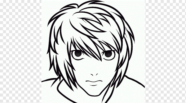 Эл тетрадь смерти раскраска