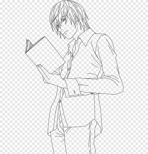 Ягами Лайт раскраска тетрадь смерти