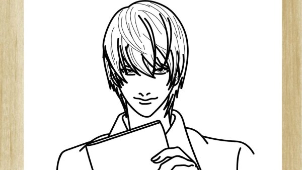 Кира тетрадь смерти срисовать