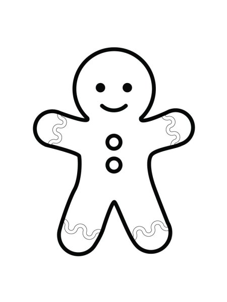 Gingerbread man раскраска