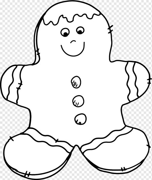 Трафареты на окна Пряничный человечек