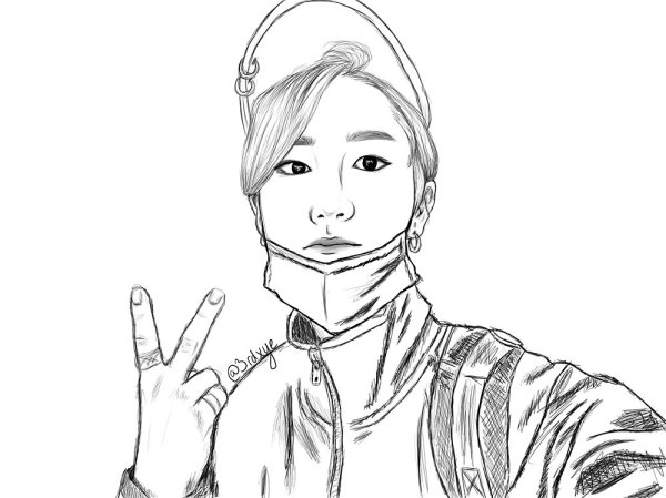 Хан Джисон рисунок