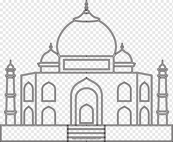 Тадж-Махал Индия раскраска