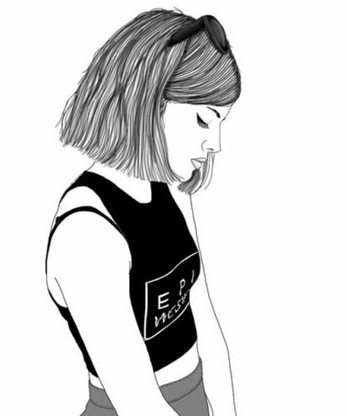 Рисунки девушек карандашом в стиле арт