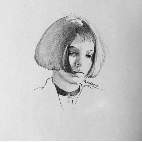 Лицо с боку скетч