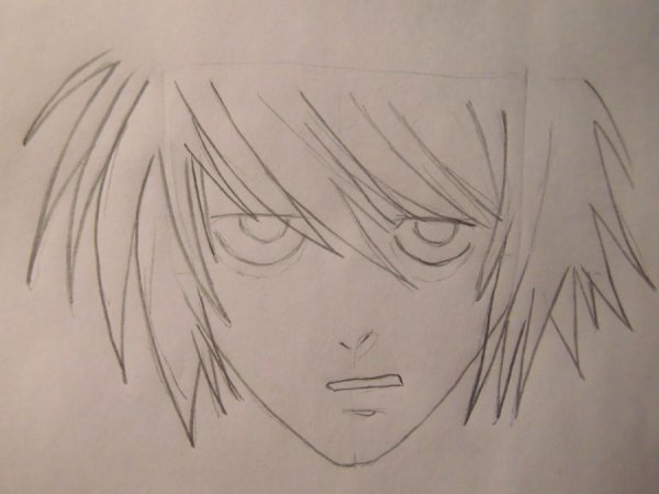 Поэтапное рисование тетрадь смерти