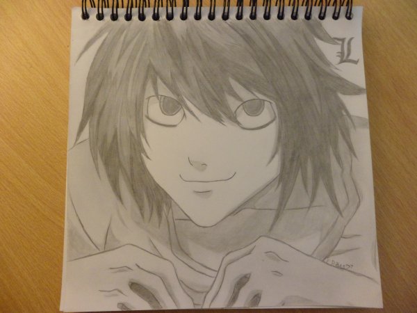 Рисовка аниме тетрадь смерти