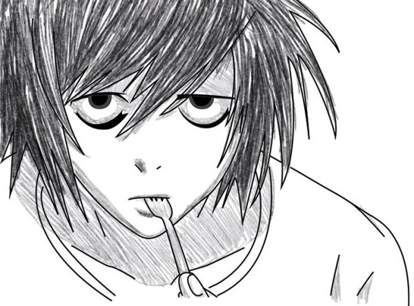 Эл тетрадь смерти для срисовки