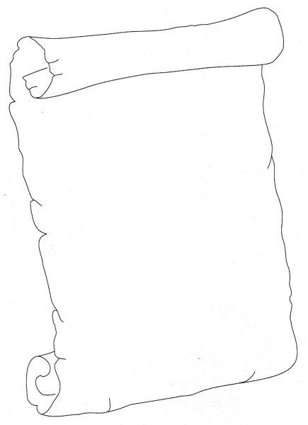 Свиток белый с черным контуром