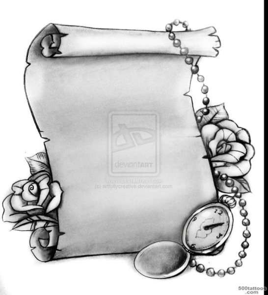 Свиток контурный рисунок