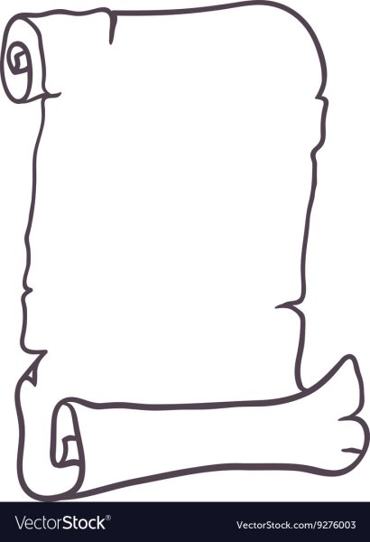 Свиток горизонтальный черно белый