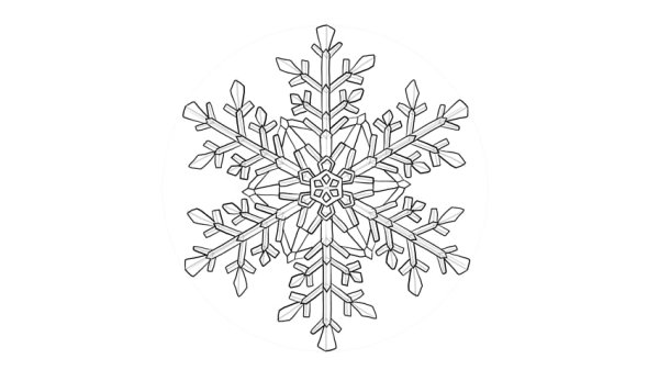 Снежинка раскраска