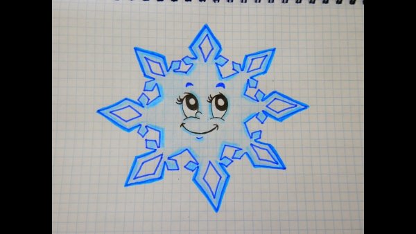 Нарисовать снежинку