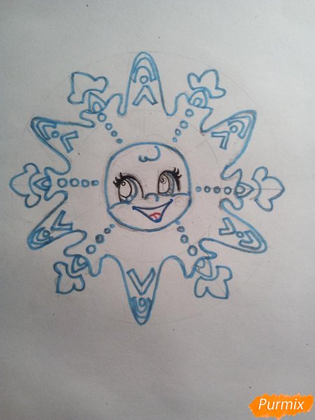 Снежинки для рисования с детьми