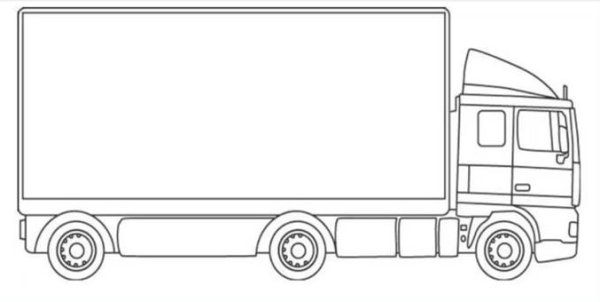 Фура контур вид сбоку
