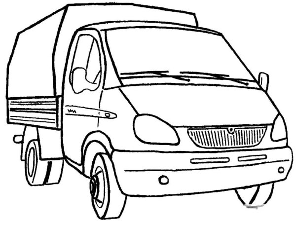 Газель грузовая разукрашка