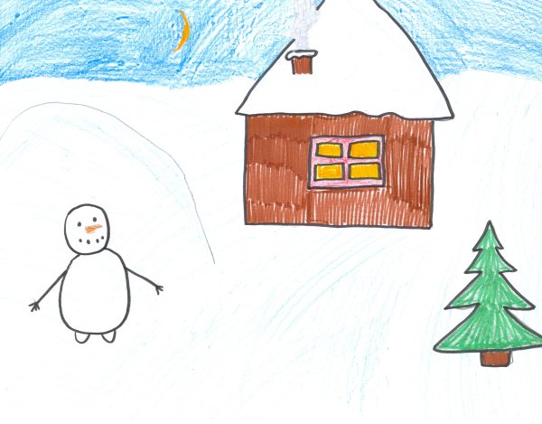 Рисунок зима 4 класс