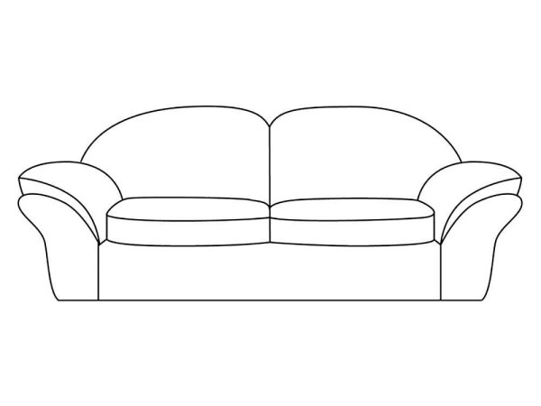 Диван раскраска для детей