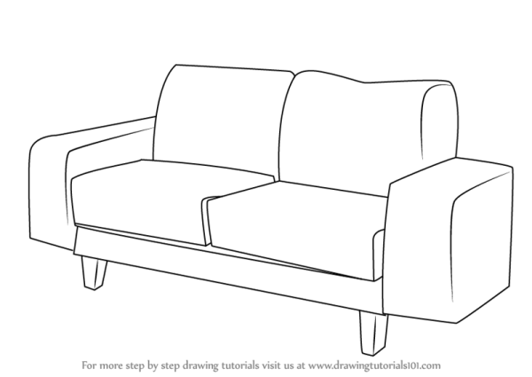 Диван раскраска для детей