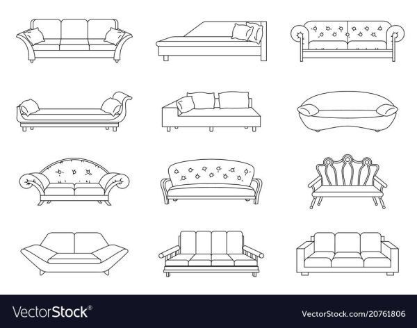 Диван схематично