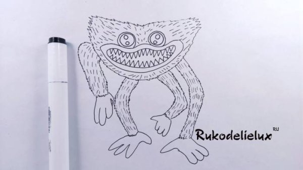 Хаги-ваги и киси МИСИ рисунок карандашом