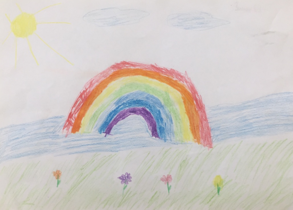 Рисование Радуга в средней группе карандашами