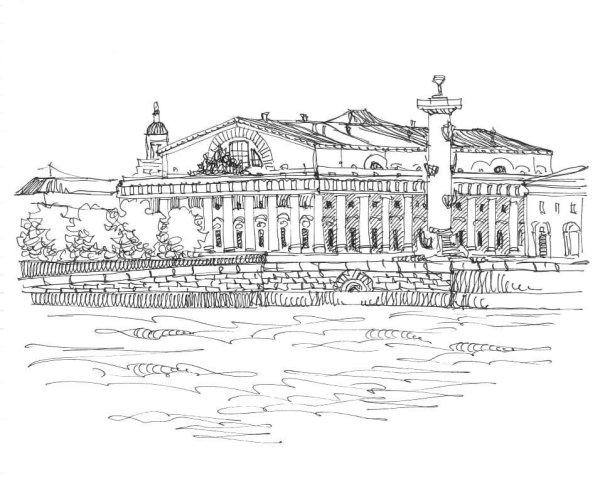 Зимний дворец Санкт-Петербург набросок