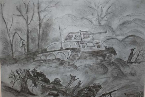 Битва под Москвой рисунок