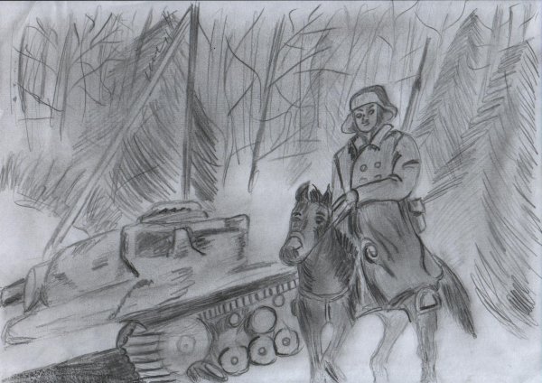 Танковое сражение карандашом
