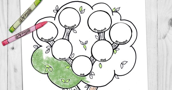 Семейное дерево карандашом