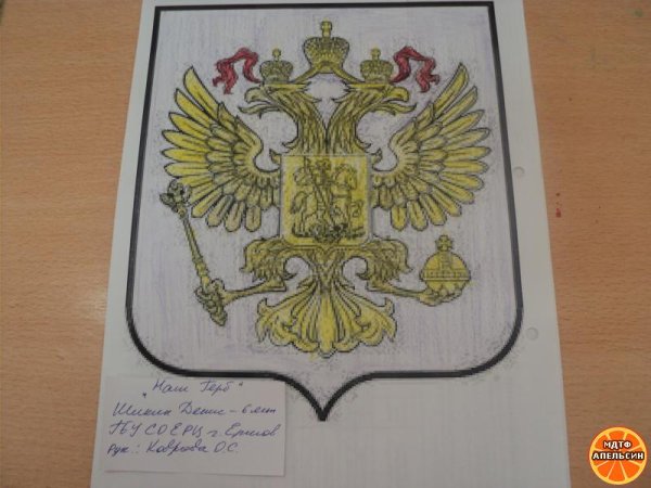 Разукрашка флаг России герб России