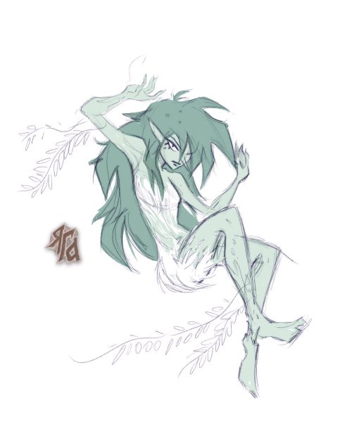 Нарисовать кикимору болотную карандашом