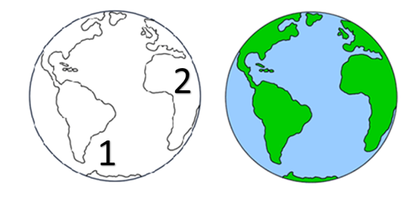 Земля раскраска