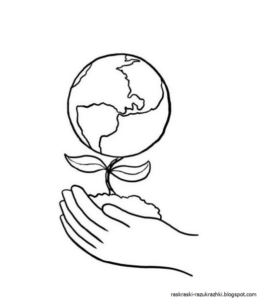 Контурное изображение глобуса